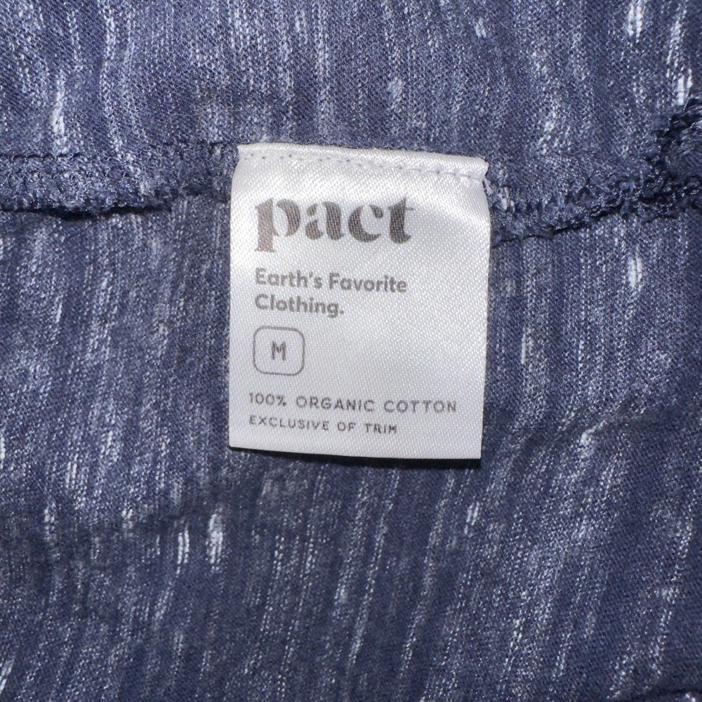 Pact French Navy Melange Piper Organic Cotton Pocket Tee‎ Dress Size M - Picture 6 of 8